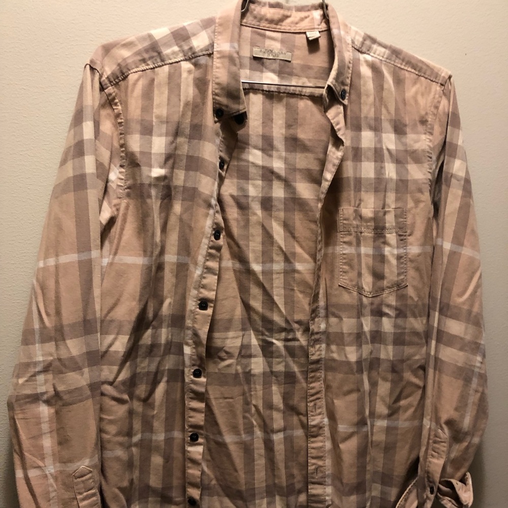 Burberry check men’s button down M